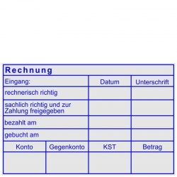 Rechnungstabellenstempel Trodat Professional 5211 Konto Gegenkonto Kostenstelle Betrag