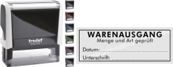 Stempel Warenausgang Menge Art geprüft Trodat Printy 4915