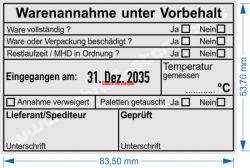 Warenannahmestempel Lebensmittel unter Vorbehalt - Trodat Professional 54110