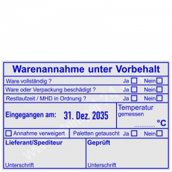 Warenannahmestempel Lebensmittel unter Vorbehalt - Trodat Professional 54110