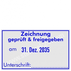 5460 Trodat Zeichnung geprüft und freigegeben Unterschrift