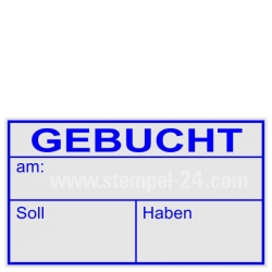 5203 Trodat Professional Stempel Gebucht am Soll Haben