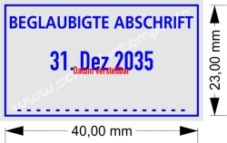 5430 Trodat Professional  Beglaubigte Abschrift