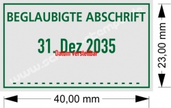 5430 Trodat Professional  Beglaubigte Abschrift