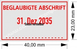 5430 Trodat Professional  Beglaubigte Abschrift