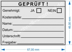 5208 Trodat Professional Geprüft Kostenstelle Freigabe