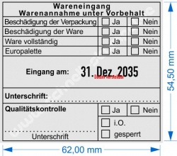 54110 Trodat Wareneingang Wareneingang Qualitätskontrolle