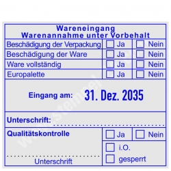 54110 Trodat Wareneingang Wareneingang Qualitätskontrolle