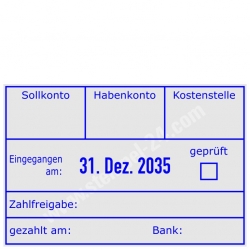 5474 Trodat Professional Buchungsstempel-Sollkonto-Habenkonto-Kostenstelle-geprüft-gezahlt am-Bank