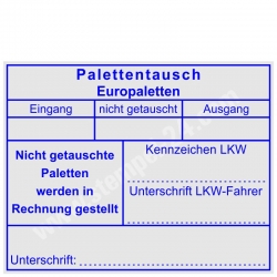 Stempel Europalettentausch Fehlende Paletten in Rechnung gestellt 5211