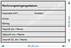 Kontierungsstempel Rechnungseingangsdatum Konto Betrag