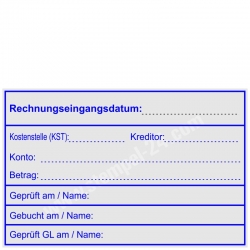 Kontierungsstempel Rechnungseingangsdatum Konto Betrag