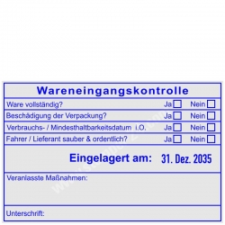 54120R Wareneingangsstempel Ware eingelagert