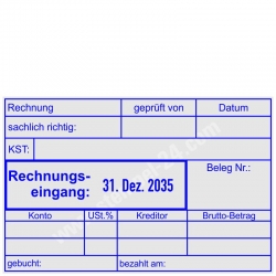 Buchungsstempel Rechnungseingang Kostenstelle gebucht • Trodat Professional 54110 •