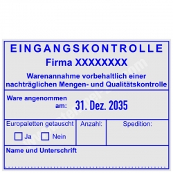 Stempel Eingangskontrolle mit eigenem Firmenname • Trodat Professional 54110 •