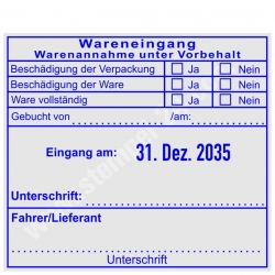 Stempel Warenannahme unter Vorbehalt Fahrer/Lieferant • Trodat Professional 54110 •