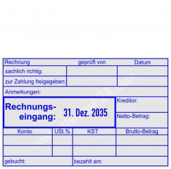 Stempel Rechnungseingang Zahlung geprüft Kreditor Netto/Betrag Konto Kostenstelle • Trodat Professional 54110 •