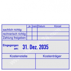 Kontierungsstempel Rechnung Kostenstelle Kostenträger • Trodat Professional 5474 •