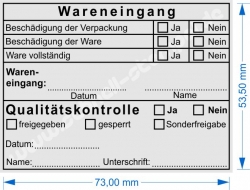 5211 Stempel Trodat Wareneingangsstempel Qualitätskontrolle Sonderfreigabe