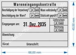 5480 Trodat Professional Wareneingangskontrolle Abweichung Stückzahl geprüft