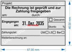 5480 Trodat Professional Rechnung geprüft und zur Zahlung freigegeben