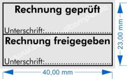 5200 Trodat Professional Stempel Rechnung geprüft - Rechnung freigegeben