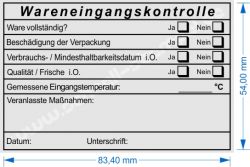 Stempel Wareneingangskontrolle Gastronomie Qualität Frische in Ordnung 5211