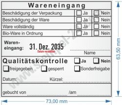 54120 Stempel Wareneingang Bioware in Ordnung