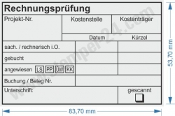 Kontierungsstempel Projektnummer Kostenträger 5211