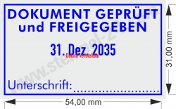 5460 Trodat Professional DOKUMENT GEPRÜFT und FREIGEGEBEN mit Unterschrift