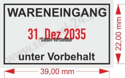 5430 Trodat Professional Wareneingang unter Vorbehalt