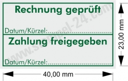 5200 Trodat Professional Rechnung geprüft / Zahlung freigegeben