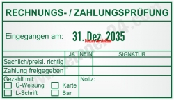 Kontierungsstempel Rechnungsprüfung Zahlungsprüfung 54110