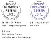 46119 Trodat Printy Stempel mit Datum Rund ø 19 mm