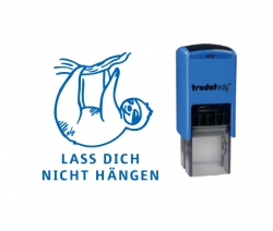 4922 Trodat Edy Fix Motivationsstempel Lass Dich nicht Hängen und Motiv Affe