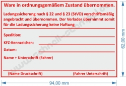 5212 Trodat Professional Ladungssicherung vorschriftsmäßig angebracht und übernommen