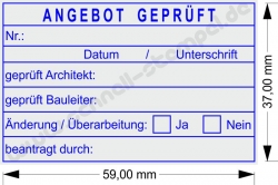 Stempel Angebot geprüft von Architekt und Bauleiter 5274