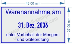 5440 Trodat Professional Warenannahme unter Vorbehalt der Mengen und Güteprüfung