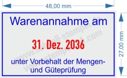 5440 Trodat Professional Warenannahme unter Vorbehalt der Mengen und Güteprüfung