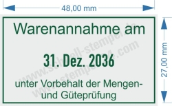 5440 Trodat Professional Warenannahme unter Vorbehalt der Mengen und Güteprüfung