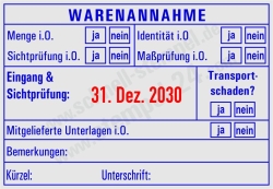 5480 Trodat Professional Stempel Warenannahme Sichtprüfung Maßprüfung