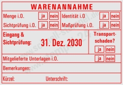 5480 Trodat Professional Stempel Warenannahme Sichtprüfung Maßprüfung