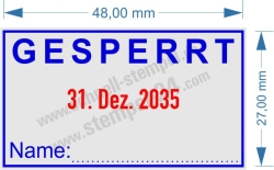 5440 Trodat Professional Gesperrt Name Kürzel