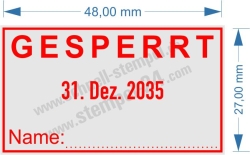 5440 Trodat Professional Gesperrt Name Kürzel