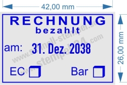 Trodat Professional 5440 Rechnung bezahlt mit EC oder Bar