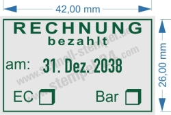 Trodat Professional 5440 Rechnung bezahlt mit EC oder Bar