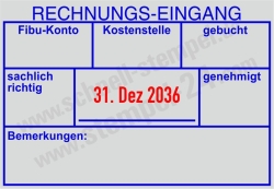 Stempel Rechnungseingang Fibukonto Gebucht • 5480