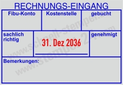 5480 Stempel Rechnungseingang Fibukonto Gebucht