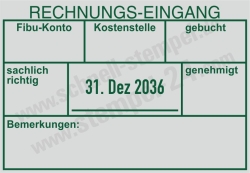Stempel Rechnungseingang Fibukonto Gebucht • 5480