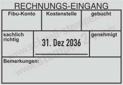 Stempel Rechnungseingang Fibukonto Gebucht • 5480